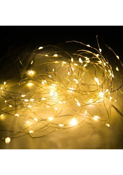 33FT 100LED Peri Işıkları, Pille Çalışan Gümüş Tel Yıldızlı Dize Işıklar Parti Düğün Festivali Sevgililer Günü Dekorasyonu Için Sıcak Beyaz Ateşböceği Işık (Pil + Uzaktan Kumanda) (Yurt Dışından) fırsatları
