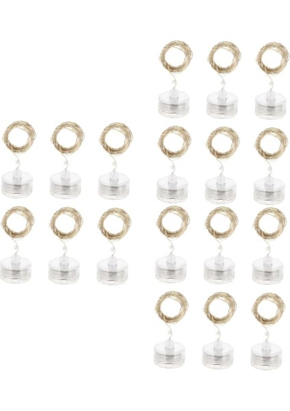 18 Adet Dize Mum Bakır Tel Işık Dize Bahçe Işıkları Tören Için Dekoratif Düğün Süslemeleri Mason Kavanozu Dekor LED Düğme Pil Işık Ağacı Peri Işıkları Balık Tankı Işık (Yurt Dışından)