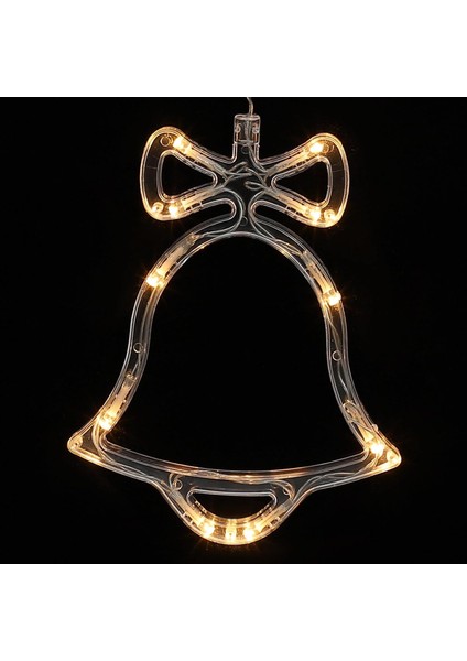 Noel Pencere Işıkları LED Noel Işıkları Dekorasyon Perde Işıkları Vantuz ve Kanca ile Pille Çalışan Iç Mekan Süslemeleri (Çanlar) (Yurt Dışından) fırsatları