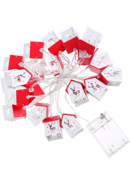 Adet Dize Noel Evi Dize Işıklar LED Noel Geyik Noel Bahçe Süslemeleri LED Peri Işık Ahşap Dekor Çelenk Dekor Açık Peri Işıklar Bahçe Dekor Işık Pil (Yurt Dışından)