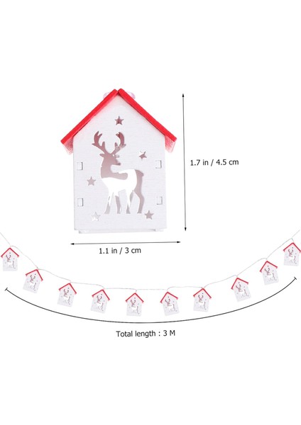 Adet Dize Noel Evi Dize Işıklar LED Noel Geyik Noel Bahçe Süslemeleri LED Peri Işık Ahşap Dekor Çelenk Dekor Açık Peri Işıklar Bahçe Dekor Işık Pil (Yurt Dışından) modelleri