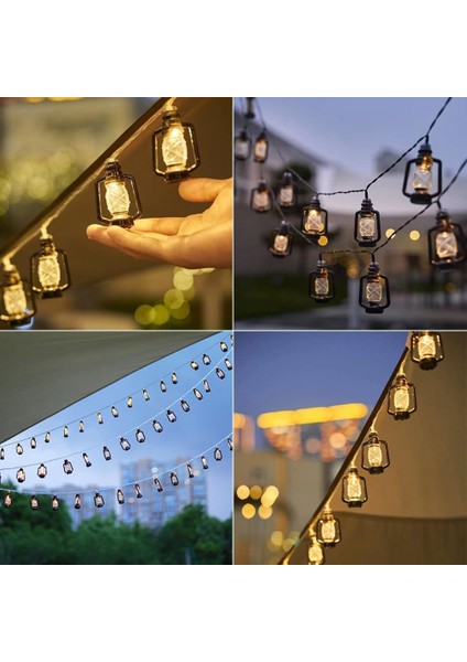 Paket Siyah Fener Dize Işıkları, 10 Mini Retro Gazyağı Lambaları ile 4.92FT Siyah Gazyağı Peri Dekoratif Işıklar, Kamp Düğün Için Akülü Açık Veranda Dize Işıkları (Yurt Dışından) modelleri