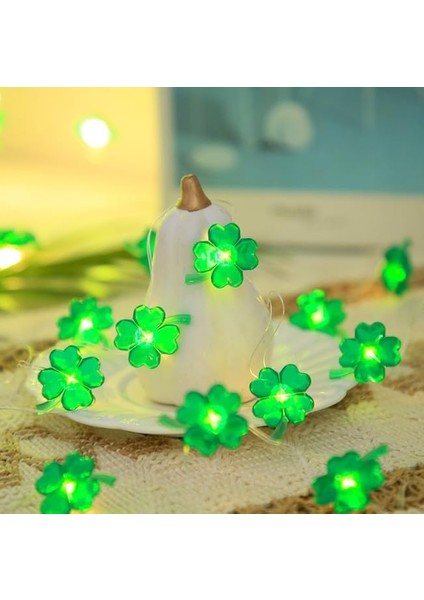 Yonca Dize Işıklar, 3m 30LED Dört Yapraklı Yonca Işık Noel Baba Şapkası Dize Işıklar Kapalı Dize Işıklar Gümüş Tel Pil (Yonca) (Yurt Dışından) fırsatları