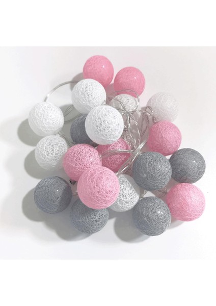 20 LED Pamuk Topu Dize Işıklar Pil Kumandalı Garland Peri Sokak Lambaları Ev Düğün Noel Partisi Açık Dekorları, Noel Düğün Cadılar Bayramı Tatil Partisi Için Peri Işık ( (Yurt Dışından)