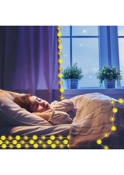 Takım Arı Işıkları Balarısı Peri Dize Işıklar, Arı Işıkları Dize Pille Çalışan, 10FT 30 LED Arı ve Ayçiçekleri Sınıf Partisi Doğum Günü Düğün Noel Için Dekoratif Işıklar (Yurt Dışından) modelleri