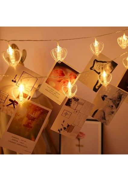 Fotoğraf Klipsi Dize Işıklar LED Akülü Starlight Peri Bakır Dize Işıklar Klipsli Sıcak Beyaz Resim Yatak Odası Duvar Veranda Noel Partisi Düğün Dekorasyon Işık Dize L (Yurt Dışından) fiyatları