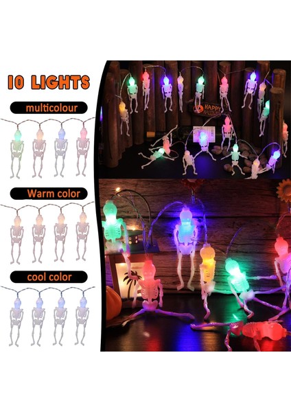 Cadılar Bayramı Işık Dizisi 8 Ft 10 Led'ler Peri Işıkları Pille Çalışan Işıklar Peri Işığı Cadılar Bayramı Partisi Için Dekoratif Işıklar Iç Mekan Sonbahar Dış Mekan Cadıla (Yurt Dışından)