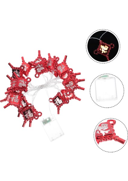 Çin Dekoru 1 Adet Dize Işık Direği LED Işık Dize Goblincore Odası Dekor Festival Dekoru Pil Yeni Yıl Sarkıt Yeni Yıl Sahne Dekoru Kırmızı LED Fener Plastik (Yurt Dışından) fırsatları