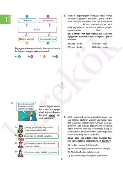 Güncel 8. Sınıf LGS Din Kültürü ve Ahlak Bilgisi Soru Bankası + Deneme