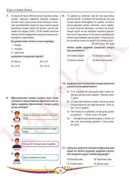 Güncel 8. Sınıf LGS Din Kültürü ve Ahlak Bilgisi Soru Bankası + Deneme
