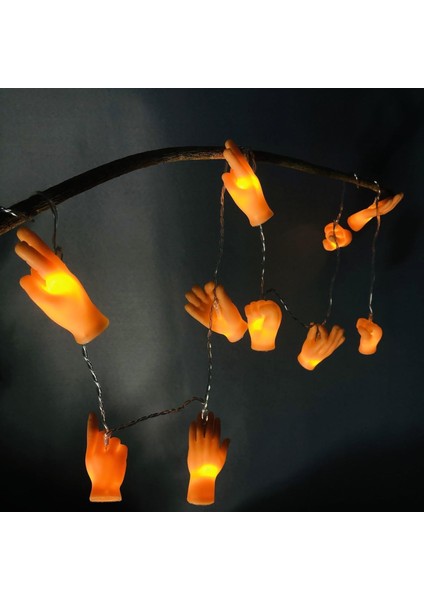 Küçük Parmak Elleri Dize Işık Akülü Kukla Gösterisi Gag Performansı, Parti Hediyeleri, Çocuklar Için Eğlence, Cadılar Bayramı Komik Dekor (1,65 M/10LED) (Yurt Dışından)