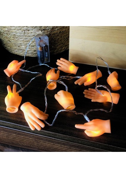 Küçük Parmak Elleri Dize Işık Akülü Kukla Gösterisi Gag Performansı, Parti Hediyeleri, Çocuklar Için Eğlence, Cadılar Bayramı Komik Dekor (1,65 M/10LED) (Yurt Dışından) modelleri