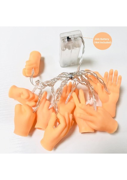Küçük Parmak Elleri Dize Işık Akülü Kukla Gösterisi Gag Performansı, Parti Hediyeleri, Çocuklar Için Eğlence, Cadılar Bayramı Komik Dekor (1,65 M/10LED) (Yurt Dışından) fırsatları
