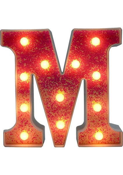 Pembe Parıltılı LED Alfabe Kayan Yazılı Mektuplar LED 26 Alfabe Işıklı Harfler Pille Çalışan LED Mektup Düğün Doğum Günü Noel Ev Bar Dekorasyonu Parti Gece Lambası (Pembe (Yurt Dışından)