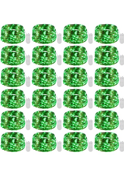 Pille Çalışan Dize Işıklar, 24 Paket 6.5ft 20 LED Mini Gümüş Tel Akülü Ateşböceği Peri Dize Işıklar Düğün Yatak Odası Festivali Parti Noel Masa Süslemeleri Için (G) (Yurt Dışından)