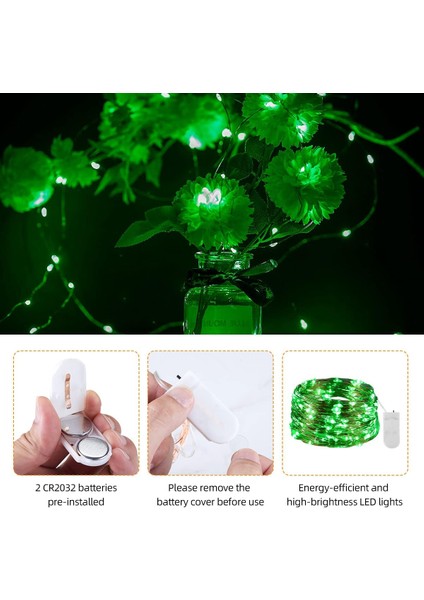Pille Çalışan Dize Işıklar, 24 Paket 6.5ft 20 LED Mini Gümüş Tel Akülü Ateşböceği Peri Dize Işıklar Düğün Yatak Odası Festivali Parti Noel Masa Süslemeleri Için (G) (Yurt Dışından) fırsatları
