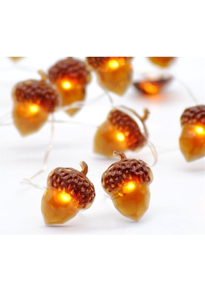 Kamp Dize Işıkları 50 LED Meşe Palamudu Işık Dize Pırıltı Çelenkler Akülü Lamba Tatil Yeni Yıl Noel Dekorasyonu Ev Için IP65 Peri Işıkları LED Lamba Boncukları Ile, (Yurt Dışından)