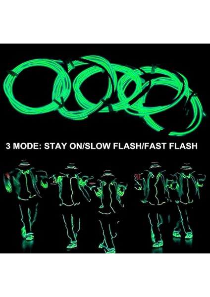 5in1 Neon Şerit Işık Kablosu Kiti, El Tel Neon Işıkları Kiti El Tel W/pil Paketi Cosplay Elbise Cadılar Bayramı Noel Partisi Dekorasyonu Için (15FT 5pack 3ft Yeşil) (Yurt Dışından) fırsatları