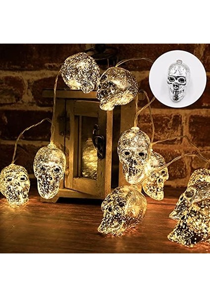 Cadılar Bayramı Balkabağı Dize Işık, 118IN 20 LED 3D Pil Kumandalı Sıcak Beyaz Hayalet Örümcek Kafatası Kabak Göz Küresi Peri Işıkları Kapalı Açık Yatak Odası Camper Dekor Parti Sü (Yurt Dışından)