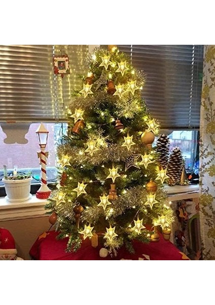 LED Yıldız Işığı Dize Pil USB Uzaktan Kumanda Tam Yıldız Cadılar Bayramı Dekoratif Işıklar Noel Tatil Odası Oda Düzenleme Işığı (10M 100 Lamba [plug-In Model + Uzaktan Kumanda], (Yurt Dışından)