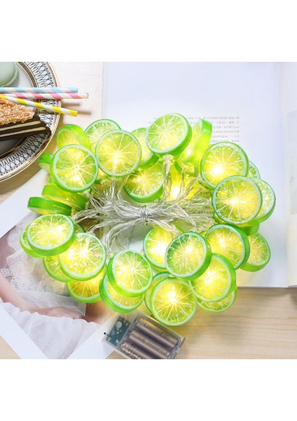 30 LED Yeşil Limon Dize Işıklar, 14.76 Feet Sıcak Beyaz Yeşil Limon Dize Işıklar Iç ve Dış Mekan Düzenlemesi Için Akülü Aydınlatma Meyve Fener Dekorasyonu (Yurt Dışından)