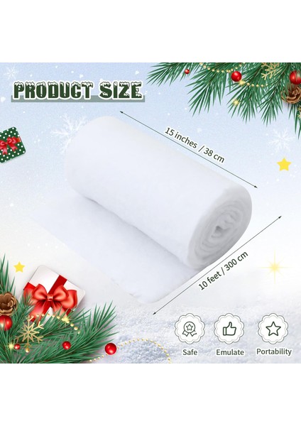 LED Noel Kar Battaniyesi Setleri 10 Ft x 15 Inç Kabarık Yapay Kar Battaniyesi Rulosu, 10 Ft / 3 Metre 30 LED Dize Işıklar Noel Tatil Köyü Ekranı Için Pille Çalıştırılır (Yurt Dışından) fiyatları