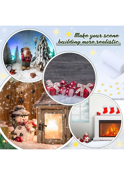 LED Noel Kar Battaniyesi Setleri 10 Ft x 15 Inç Kabarık Yapay Kar Battaniyesi Rulosu, 10 Ft / 3 Metre 30 LED Dize Işıklar Noel Tatil Köyü Ekranı Için Pille Çalıştırılır (Yurt Dışından) modelleri