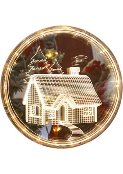 Noel Dize Işık 3D Asılı Işık LED Işık Çan Kar Tanesi Elk Süs Festoon Lambası Pil Lambası Gösterisi Pencere Dekorasyonu Su Geçirmez, Cadılar Bayramı Dekorasyonu (Yurt Dışından)