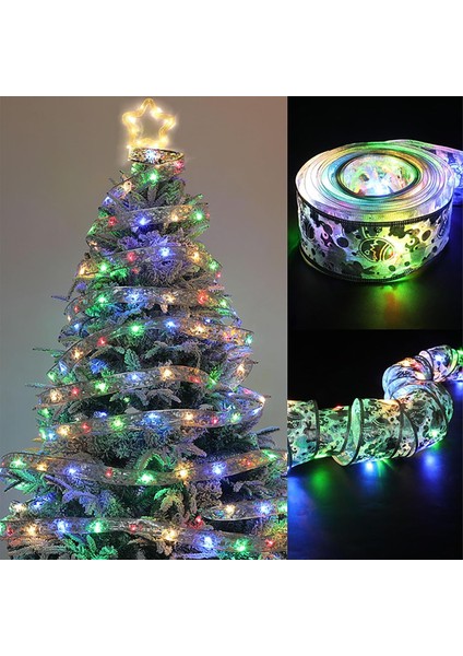 Noel Işıkları, 50LED Akülü Noel Dize Işıkları, Noel Ağacı Için LED Şerit Noel Işıkları, Parti Dekorasyonu Iç Mekan Dış Mekan Asma Dekorasyon (B Renk Stili) (Yurt Dışından)