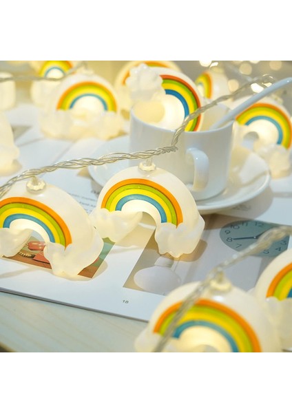 Gökkuşağı Peri Dize Işıklar LED Sıcak Beyaz Noel Kapalı Açık Hava Peri Işıkları Akülü Duvar Lambası Düğün Parti Ev Noel Kreş Hediye Yatak Odası Dekorasyon LED Yuvarlak Isa (Yurt Dışından) fiyatları