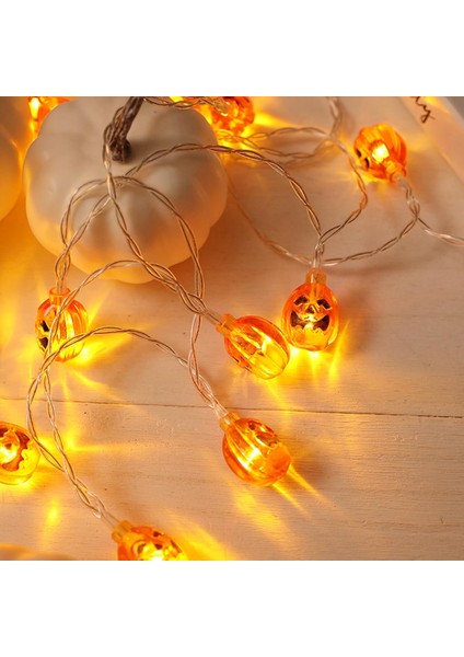 30 LED 9.8ft Cadılar Bayramı Balkabağı Fener Dize Işıkları Pille Çalışan Dekoratif Dize Işıklar Cadılar Bayramı Dekorasyon Yatak Odası, Oturma Odası, Duvarlar, Pencereler, Merdiven (Yurt Dışından)