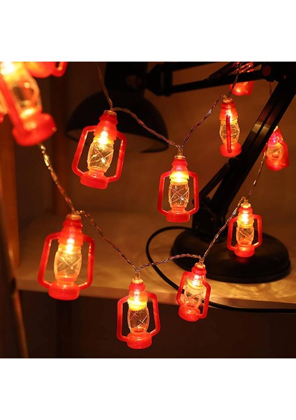 Gazyağı Fener Dize Işıklar, LED Dize Peri Işık Su Geçirmez Pille Çalışan Lamba Cadılar Bayramı Noel Tatil Partisi Için Kapalı Açık Dekor (Kırmızı, 3 M / 20 Led) (Yurt Dışından)