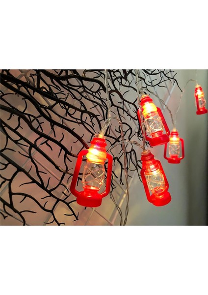Gazyağı Fener Dize Işıklar, LED Dize Peri Işık Su Geçirmez Pille Çalışan Lamba Cadılar Bayramı Noel Tatil Partisi Için Kapalı Açık Dekor (Kırmızı, 3 M / 20 Led) (Yurt Dışından) modelleri