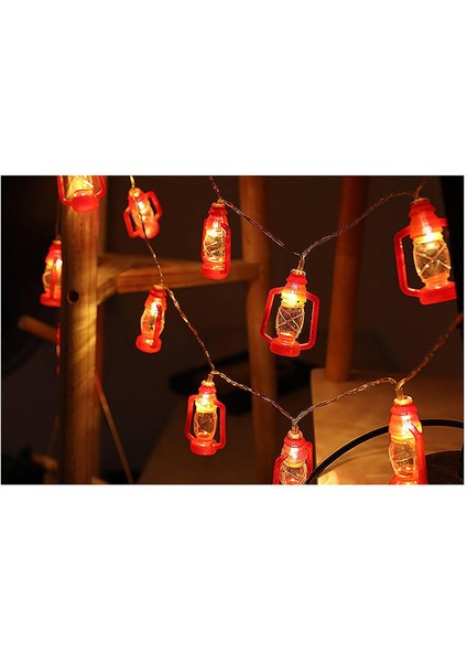 Gazyağı Fener Dize Işıklar, LED Dize Peri Işık Su Geçirmez Pille Çalışan Lamba Cadılar Bayramı Noel Tatil Partisi Için Kapalı Açık Dekor (Kırmızı, 3 M / 20 Led) (Yurt Dışından) fırsatları
