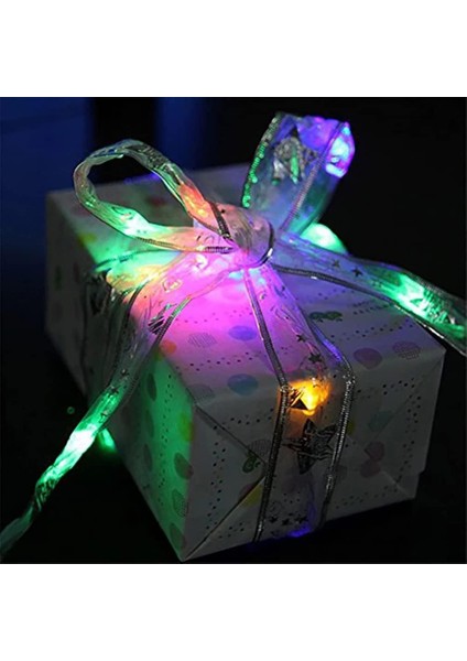 Noel Şerit Işıkları 5 M 10 M LED Peri Işıkları Akülü Bakır Tel Şerit Yaylar Iç Mekan Dış Mekan Noel Partisi Için Dize Işıklar Noel Ağacı Süslemeleri (E) (Yurt Dışından) fırsatları