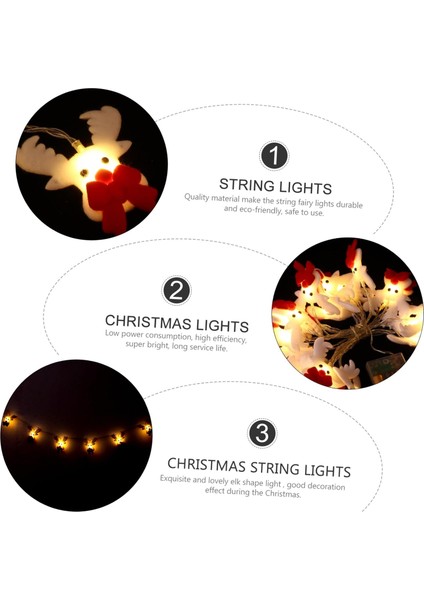 Dize Noel Dize Işıklar Noel Gece Lambası Dekoratif Dize Işık Pencere Perde Işıkları Pil Dize Işıklar Dış Mekan Dekor LED Işık Dize Noel Işıkları LED Kumaş (Yurt Dışından)