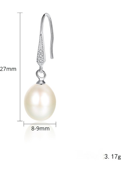 Gümüş Beyaz Pembe Tatlı Su Inci Damla Küpe (Yurt Dışından) modelleri