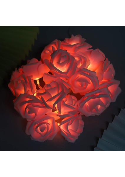 Metre 20 LED Bitki Dize Işıkları Peri Dize Işıklar Tel Akülü Dize Işıklar Sevgililer Günü Düğün Kreş Kız Yatak Odası Dekor Için Dekorasyon (Pembe Gül) (Yurt Dışından) modelleri