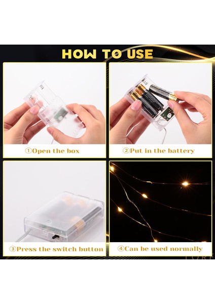 16 Adet 20 Ft 40 LED Peri Işıkları Pille Çalışan Dize Pırıltı Işıklar Su Geçirmez Bakır Tel Mini Sıcak Yıldızlı Ay Işıkları Dıy Düğün Için Estetik Oda Dekoru Mason Kavanoz Parti Ch (Yurt Dışından)