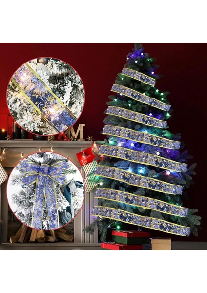 LED Şerit Noel Işıkları, 16.4ft Noel Ağacı Şerit Işıkları Peri Işıkları Mavi Kar Tanesi Sıcak Işık Akülü Parti Düğünler Için Bakır Tel Dize Işıklar Tatil Kapalı O (Yurt Dışından)