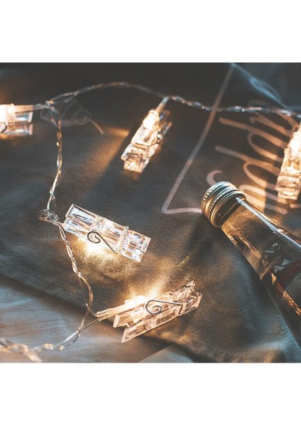 Paket Fotoğraf Klipli Dize Işıklar, 6.6ft 10 LED Pille Çalışan Peri Dize Işıklar, Resimleri Asmak Için Şeffaf Klipler, Düğün, Doğum Günü, Parti, Yatak Odası, Duvar Dekoru (Sıcak Be (Yurt Dışından) fırsatları