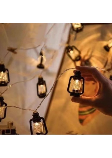 Mini Gazyağı Dize Işıklar, Akülü LED Siyah Fener Retro Su Geçirmez Plastik Gazyağı Lambası Kamp Yatak Odası Ramazan Dekor Için (3 M 20 Flaşlı Işıklar) (Yurt Dışından) fırsatları