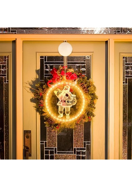 Noel Dekorasyonu Pencere Işığı，ışıklı Pencere Noel Dekoru Asılı Dize Işıklar， Işıklar Asılı 3D Işıklar Pille Çalışan，pencere Geçidi Veranda Yatak Odası Partisi Tatil Duvarı B (Yurt Dışından)