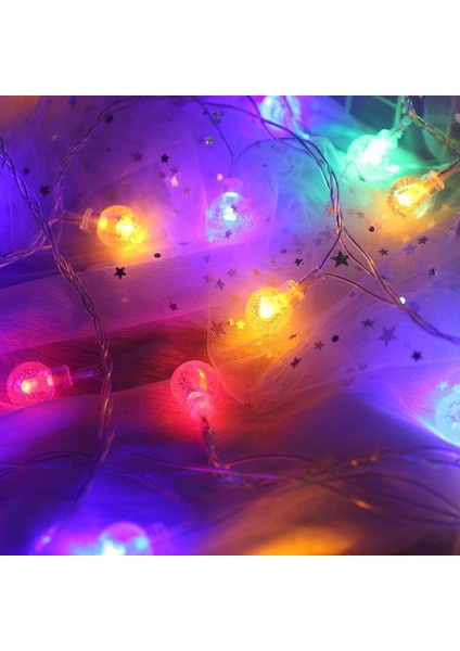 Kristal Top Dize Işıklar, LED Top Peri Işıklar Pil Uzaktan Kumanda ile Kumandalı Bahçe Partisi Aydınlatma Dekorasyonu Için Kristal Küre Topu Işıklar (19.6ft 30LED, Çoklu) (Yurt Dışından) fiyatları