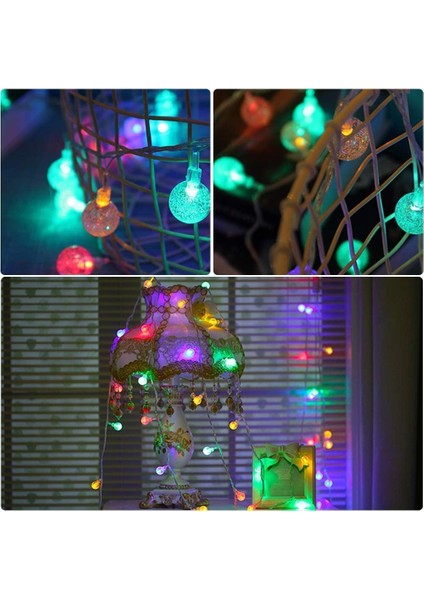 Kristal Top Dize Işıklar, LED Top Peri Işıklar Pil Uzaktan Kumanda ile Kumandalı Bahçe Partisi Aydınlatma Dekorasyonu Için Kristal Küre Topu Işıklar (19.6ft 30LED, Çoklu) (Yurt Dışından) fırsatları
