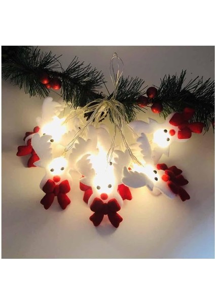 Noel Dize Işıkları 10 LED Kardan Adam Işıkları 10 Ft USB / Pille Çalışan Noel Işıkları, Noel Baba Kardan Adam Kafaları Dekorasyon Dize Işık Pille Çalışan Noel, Bahçe, Parti, I (Yurt Dışından)