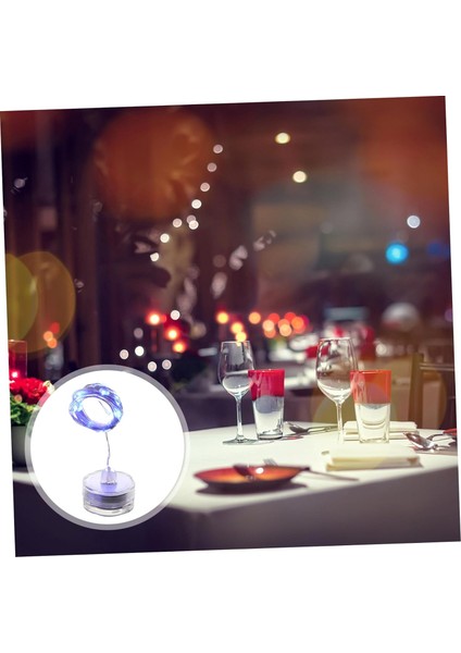 12 Adet Dize Mum Bakır Tel Işık Dize Açık Mum Mini Mumlar Düğün Dekorasyon Dalış Lambası LED Düğme Pil Işığı Veranda Işıkları Plastik Erik Çiçeği Pil Işığı (Yurt Dışından)