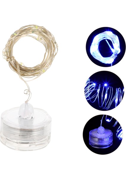 12 Adet Dize Mum Bakır Tel Işık Dize Açık Mum Mini Mumlar Düğün Dekorasyon Dalış Lambası LED Düğme Pil Işığı Veranda Işıkları Plastik Erik Çiçeği Pil Işığı (Yurt Dışından)