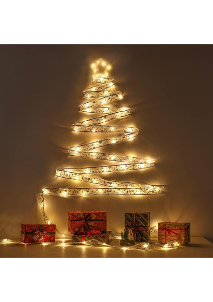 Noel Ağacı LED Şerit Işıklar, 13FT Peri LED Işıklar Bakır Tel Şerit Dize Işıklar Altın Gümüş Akülü Şerit Yay Işıkları Parti Düğünler Yeni Yıl Iç Mekan Dış Mekan Isa (Yurt Dışından) fiyatları
