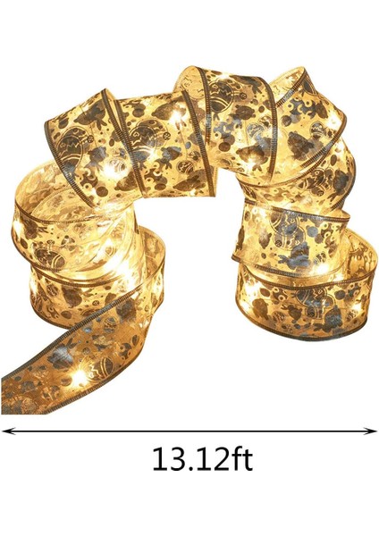 Noel Ağacı LED Şerit Işıklar, 13FT Peri LED Işıklar Bakır Tel Şerit Dize Işıklar Altın Gümüş Akülü Şerit Yay Işıkları Parti Düğünler Yeni Yıl Iç Mekan Dış Mekan Isa (Yurt Dışından) fırsatları